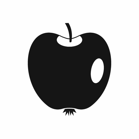 Apple icon in simple style isolated vector illustrationのイラスト素材