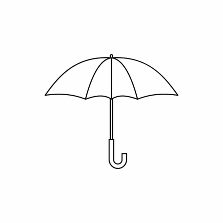 Umbrella icon in outline style isolated vector illustrationのイラスト素材