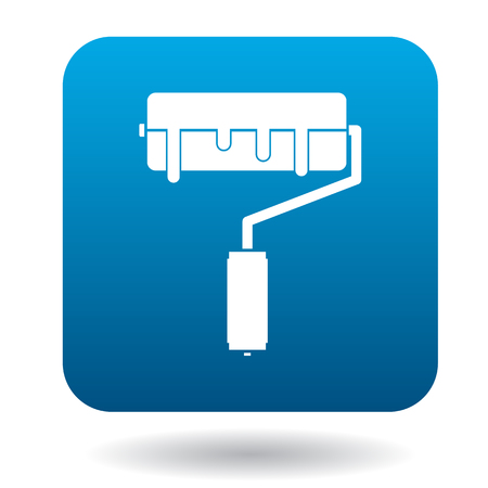 Paint roller icon in simple style on a white backgroundのイラスト素材