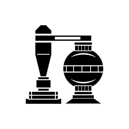 Chemical installation icon in simple style isolated on white background. Chemistry symbolのイラスト素材