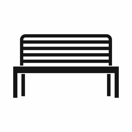 Bench icon in simple style. Seat symbol isolated vector illustrationのイラスト素材