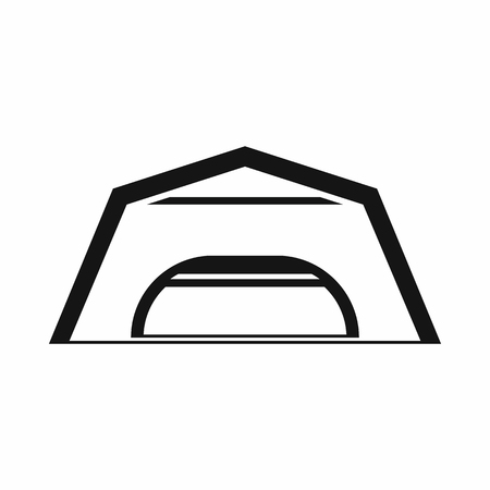 Large garage icon in simple style. Building symbol isolated vector illustrationのイラスト素材
