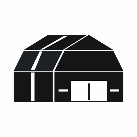 Garage storage icon in simple style. Building symbol isolated vector illustrationのイラスト素材