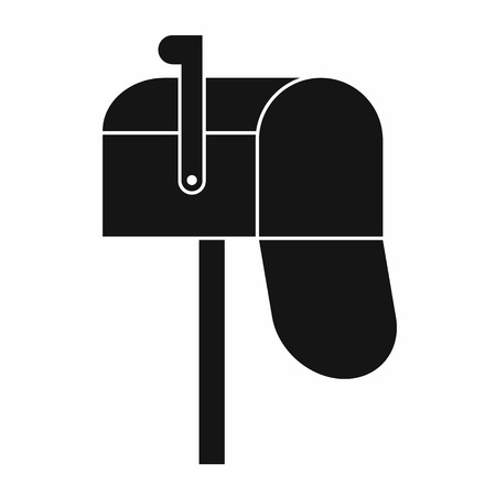 Open mailbox icon in simple style isolated vector illustrationのイラスト素材