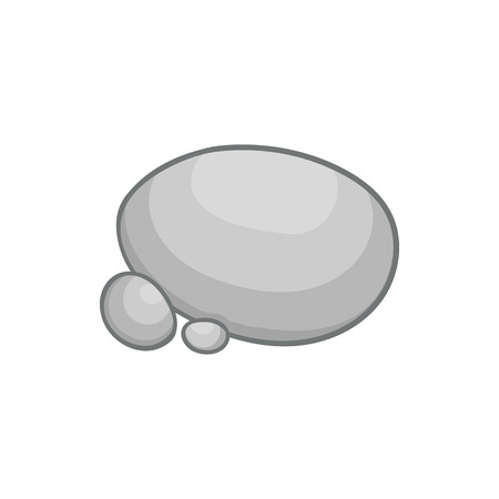 Gray stones icon in cartoon style on a white backgroundのイラスト素材