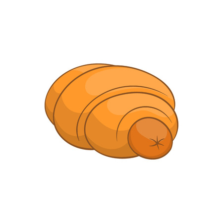 Sausage roll icon in cartoon style on a white backgroundのイラスト素材