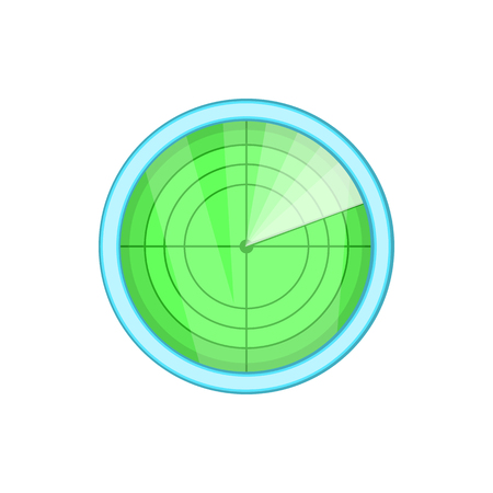 Radar icon in cartoon style isolated on white background. Installation symbolのイラスト素材