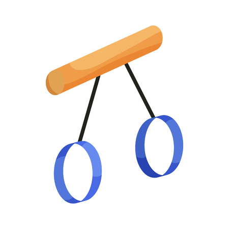 Ring bar icon in cartoon style isolated on white background. Equipment symbolのイラスト素材
