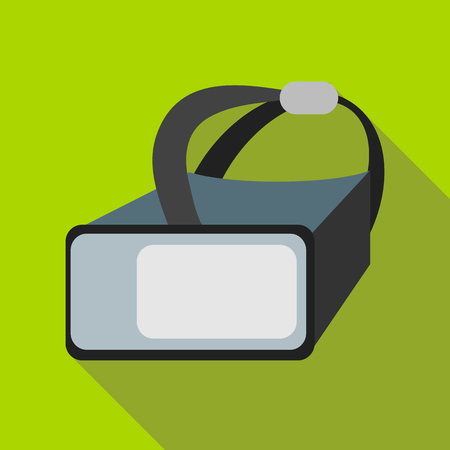 Spotlight icon in flat style on a green backgroundのイラスト素材