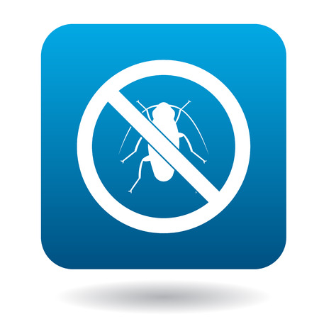 No cockroach sign icon in simple style on a white backgroundのイラスト素材
