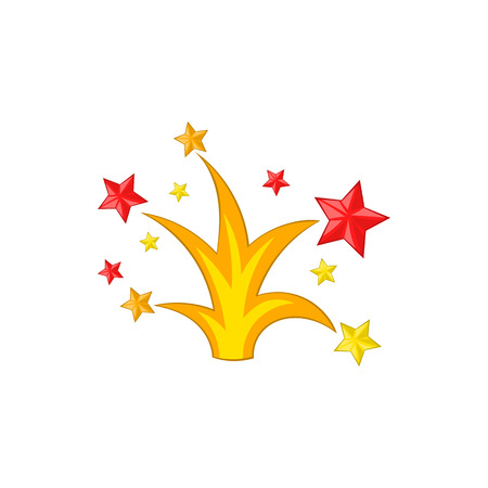 Salute icon in cartoon style isolated on white background. Fireworks symbolのイラスト素材