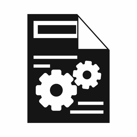 Web setting icon in simple style isolated on white backgroundのイラスト素材