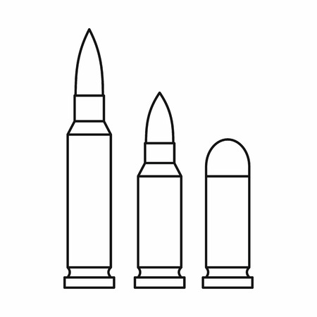 Bullets icon in outline style on a white backgroundのイラスト素材
