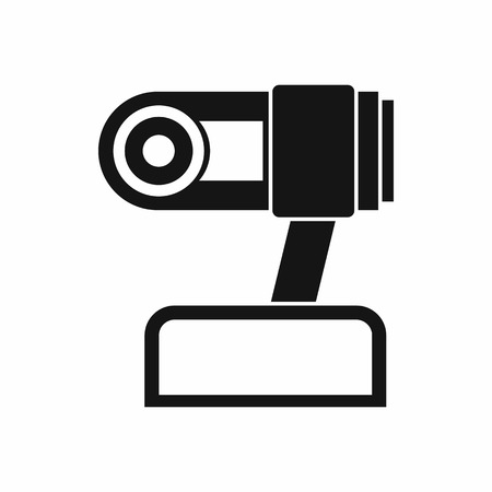 Webcam icon in simple style isolated on white background. Video symbolのイラスト素材