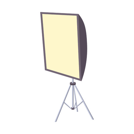 Softbox icon in cartoon style isolated on white background. Photography symbolのイラスト素材