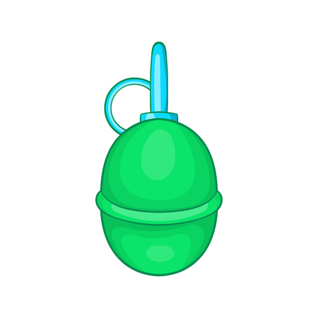 Hand paintball grenade icon in cartoon style on a white backgroundのイラスト素材