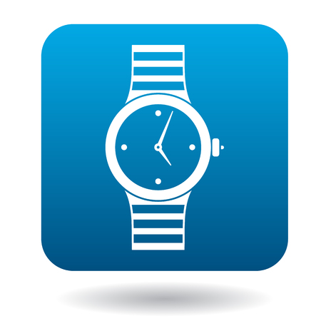 Wristwatch icon in simple style isolated on white backgroundのイラスト素材