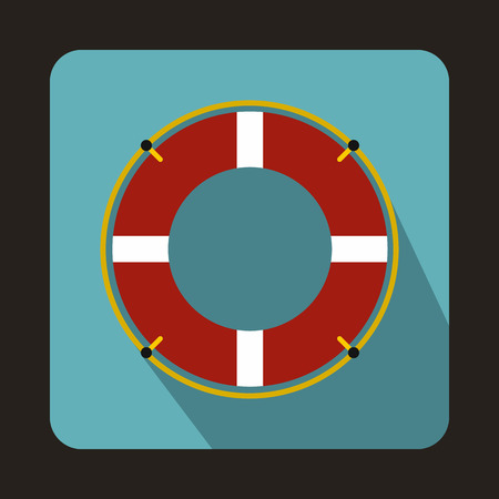 Lifeline icon in flat style with long shadow. Help symbolのイラスト素材