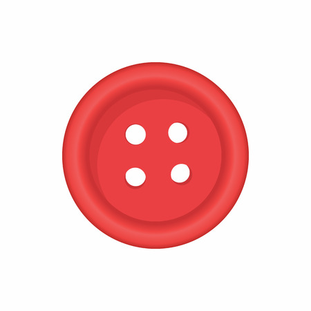 Button for clothing icon in cartoon style isolated on white background. Sewing symbolのイラスト素材