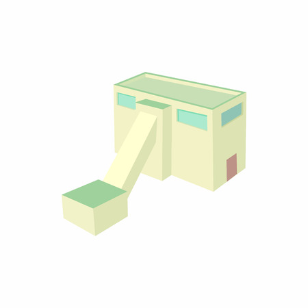 Plant icon in cartoon style isolated on white background. Manufacture symbolのイラスト素材