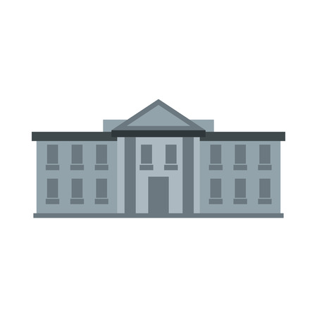 White House, Washington DC icon in flat style on a white backgroundのイラスト素材