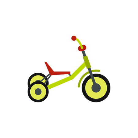 Tricycle icon in flat style isolated on white background. Sport symbolのイラスト素材