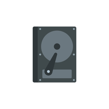 CD rom icon in flat style isolated on white background. Record symbolのイラスト素材