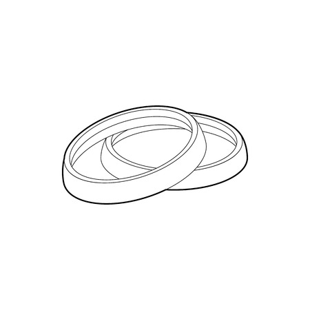 Filter for camera icon in outline style isolated on white background. Shooting symbolのイラスト素材