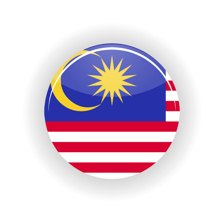 Malaysia icon circle isolated on white background. Kuala Lumpur icon vector illustrationのイラスト素材