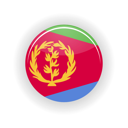 Eritrea icon circle isolated on white background. Asmara icon vector illustrationのイラスト素材