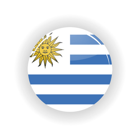 Uruguay icon circle isolated on white background. Montevideo icon vector illustrationのイラスト素材