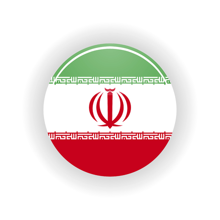 Iran icon circle isolated on white background. Tehran icon vector illustrationのイラスト素材