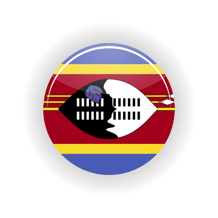 Swaziland icon circle isolated on white background. Mbabane icon vector illustrationのイラスト素材