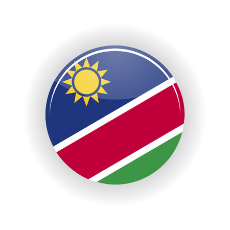 Namibia icon circle isolated on white background. Windhoek icon vector illustrationのイラスト素材