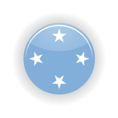 Federated States of Micronesia icon circle isolated on white background. Palikir icon vector illustrationのイラスト素材