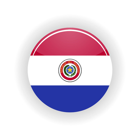 Paraguay icon circle isolated on white background. Asuncion icon vector illustrationのイラスト素材