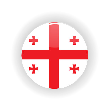 Georgia icon circle isolated on white background. Tbilisi icon vector illustrationのイラスト素材
