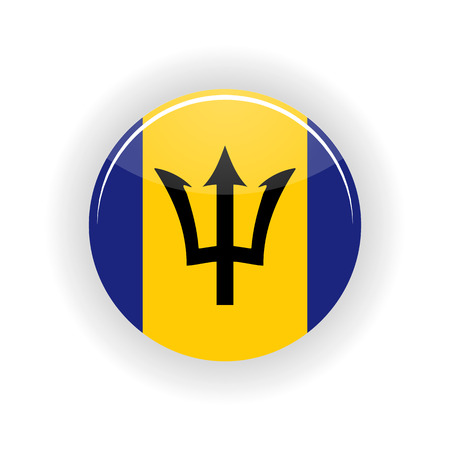 Barbados icon circle isolated on white background. Bridgetown icon vector illustrationのイラスト素材