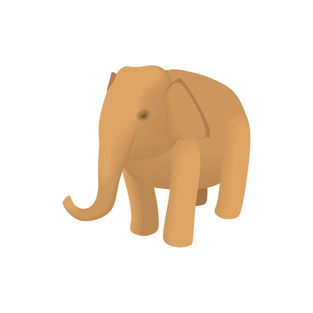 Elephant icon in cartoon style isolated on white background. Animal symbolのイラスト素材
