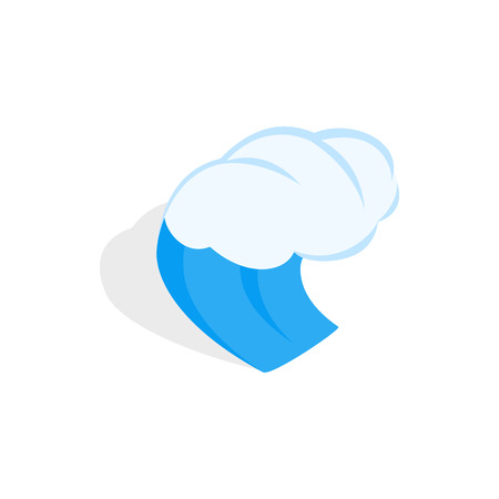 Water wave icon in isometric 3d style on a white backgroundのイラスト素材
