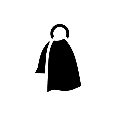 Ring shaped towel holder with towel icon in simple style on a white backgroundのイラスト素材