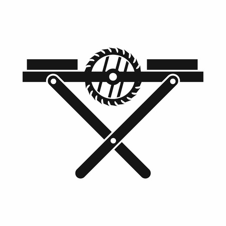Power saw bench icon in simple style on a white backgroundのイラスト素材