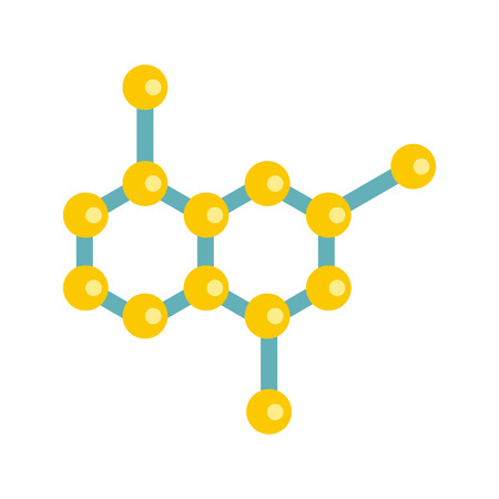 Crystal lattice icon in flat style on a white backgroundのイラスト素材