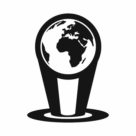 Hologram globe icon in simple style isolated on white backgroundのイラスト素材