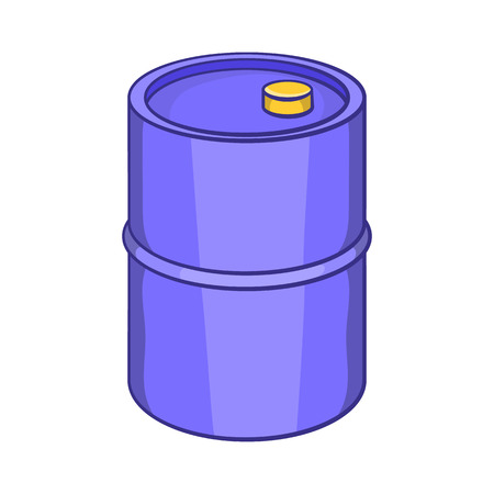Barrel for gasoline icon in cartoon style isolated on white background. Storage symbolのイラスト素材