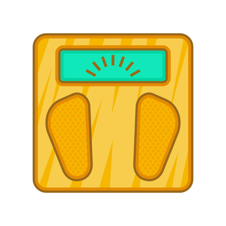 Scale icon in cartoon style isolated on white background. Weighing symbolのイラスト素材
