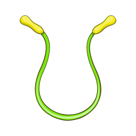Skipping rope icon in cartoon style isolated on white background. Sport symbolのイラスト素材