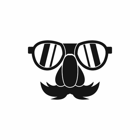 Clown face icon in simple style isolated on white background.のイラスト素材