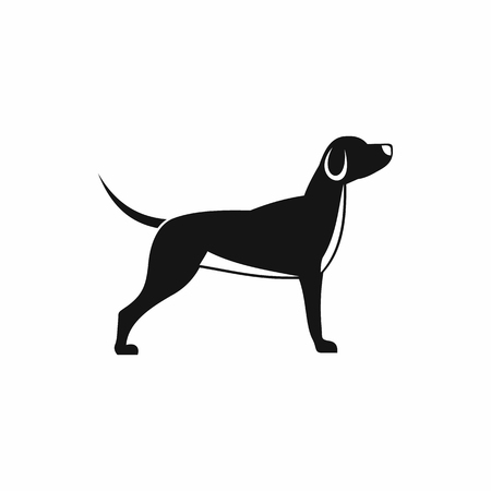 Dog icon in simple style isolated on white background. Animal symbolのイラスト素材