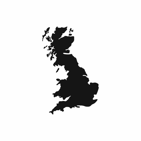 Map of Great Britain icon in simple style isolated on white background. State symbolのイラスト素材